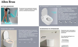 ALLEN BRAU SMART Унитаз подвесной умный, торнадо, с функцией биде, 588x375хH350 мм, белый мини 3 9