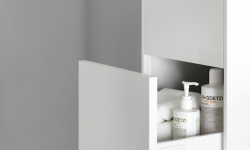 LAU Комплект мебели с раковиной и зеркалом, белый глянцевый/белый/хром мини 3 4