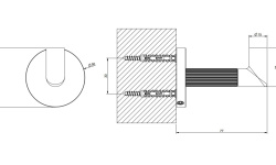 GESSI INGRANAGGIO Крючок настенный, Warm Bronze Br. PVD мини 3 2