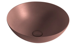 NOKEN SLENDER Раковина на столешницу Ø40 см, БЕЗ перелива, с ДК, cioccolato brown мини 1