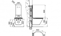 NK MOOD Комплект подвесного унитаза с панелью и кнопкой, Strawberry/Хром мини 3 2