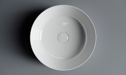 CERAMICANOVA Element Раковина накладная круглая 370х370хH110 мм, белый мини 3 2