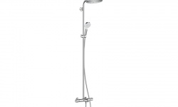 HG Crometta S Showerpipe 240 1jet Душевая стойка с термостатом для ванны,  хром мини 1