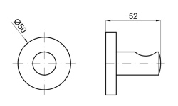 NOKEN HOTELS Крючок, титан мини 3 4