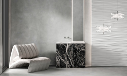 Salini ONDA EDGE OVAL Столешница до 2000х700х10 мм с раковиной 520х360, ДК, S-Stone- белый матовый мини 3 9