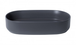 ALLEN BRAU FANTASY Раковина Oval керамическая накладная, без отв., 550х360 мм, антрацит мини 3 3