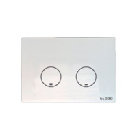 GLOBO Клавиша двойного смыва, пластик Glossy white