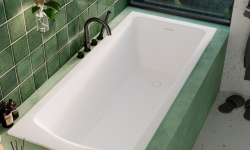 WHITECROSS Coin Ванна из искуственного камня SolidSurface 170x80 см, белый матовый мини 3 3