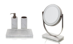 BERTOCCI CARRARINO Дозатор настольный, Bianco Carrara/хром мини 3 3