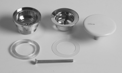 ALICE Донный клапан незапираемый, белый матовый мини 3 4