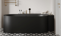 Salini PERLA CR Ванна пристенная угловая 1800х900x605 мм, S-Stone- белый матовый мини 3 2