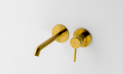 NOKEN ROUND Внешняя часть смесителя для раковины из стены, браш. золото мини 3 3