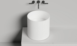 Salini ARMONIA ROUND 03 Раковина накладная Ø450 мм, S-Stone-белый матовый мини 3 3