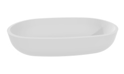 Salini GLORIA 05 Раковина накладная 640х385х145 мм, без перелива, БЕЗ ДК, S-Stone - белый матовый мини 1