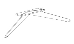 GAMADECOR Ножка для дивана 140x150x8,30 мм мини 3 2