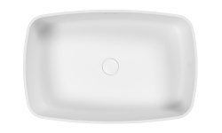 WHITECROSS Jasper Раковина накладная, 58x38хH14 см, SolidSurface белый матовый мини 3 6