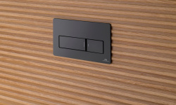 NOKEN GLASS Клавиша для двойного смыва, стекло чёрный мини 3 2