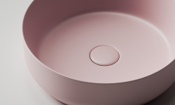 CERAMICANOVA Element Раковина накладная круглая 390х390хH120 мм, розовый матовый мини 3 6