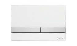 VITRA Select Кнопка смыва для инсталляций, стекло, белый глянец, кнопки хром мини 1