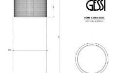 GS HOME Ваза для интерьера, Ø165хH400 мм, CESELLO/707 Black Metal Br. PVD мини 3 3