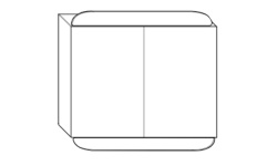 BURG B.ME Зеркальный шкаф, 800х200хН700 мм, F5981 White Matt мини 1