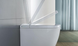 DUR ME by Starck Комплект: Подвесной унитаз Rimless SensoWash® Starck f Plus, 378x575 мм, белый мини 3 6