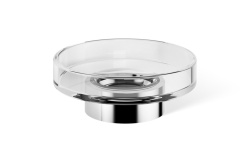 DW ROUND CENTURY STS Мыльница настольная, H4x11x11 см, Стекло/Хром мини 1