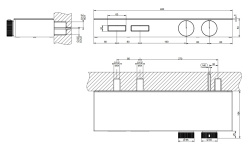 GESSI HI-FI SHELF Внешняя часть термостата с полкой 2 режима, с кнопками, Black Metal Brushed мини 3 2