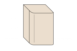 BURG B.ME Шкаф подвесной, 350х355х520 мм, левый, F5982 Sand Matt/ручка G0126