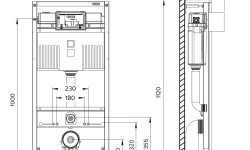 TECEbase 3.0 Комплект для установки подвесного унитаза с панелью TECEnow, белая матовая мини 3 3
