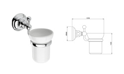 NICOLAZZI ACCESSORI BAGNO Комплект аксессуаров, белый/GOLD BRASS мини 3 3