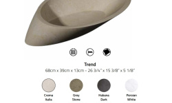 LANTIC TREND Раковина из натурального камня, 39х68х13 см, Habana Dark мини 3 4