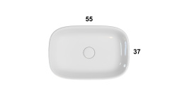 GLOBO GENESIS Раковина накладная 55х37х15 см, белый мини 3 2