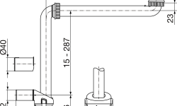 LAUFEN Специальный компактный сифон DN32/40, белый мини 3 3