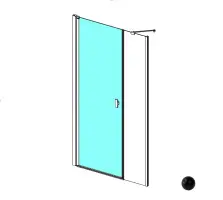 душевые ограждения RADAWAY Nes 8 DWS door 690 L Дверь, BLACK/прозрачное