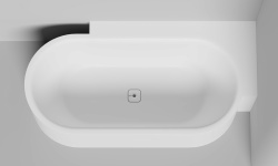 Salini PERLA CR Ванна пристенная угловая 1800х900x605 мм, S-Stone- белый матовый мини 1