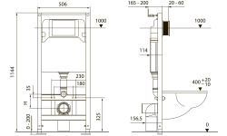 TECEspring V Комплект для установки подвесного унитаза с панелью смыва, хром глянцевый/хром матовый мини 3 4