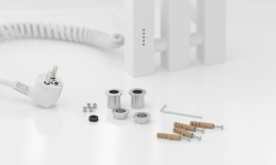 СУНЕРЖА Вердикт 4.0 Полотенцесушитель (электрика), H1200х100 мм, ТЭН левый, Матовый белый мини 3 4