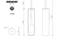 DW MK WBG Ёршик туалетный, настенный, Черный матовый мини 3 4