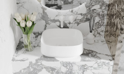 Salini ORIENTE BOWL Раковина накладная 450х405х140 мм, с ДК, S-Sense- белый матовый мини 3 4