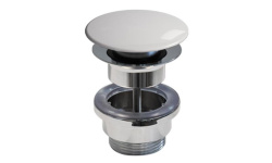 CATALANO Донный клапан для раковины не запираемый с керамической крышкой, белый глянцевый мини 1