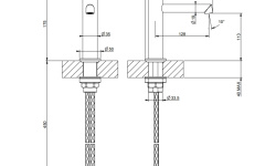 GESSI INGRANAGGIO Смеситель для раковины, БЕЗ ДК, Black Metal Brushed PVD мини 3 2