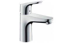 HANSGROHE FOCUS Смеситель для раковины 100, однорычажный, со сливным гарнитуром, 5 л/мин., хром мини 1