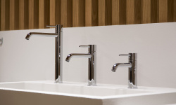 NOKEN ROUND Cмеситель для раковины H306 мм, 3/8”, 5 л/мин, без ДК, черный мини 3 5