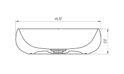 SITEGA OSNO Раковина накладная, Ø430хH120 мм, Night мини 3 8