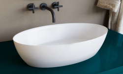 Salini ALDA 01 Раковина накладная 580х350х150 мм, без перелива, БЕЗ ДК, S-Sense - белый глянец мини 3 5