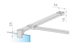 RADAWAY Промежуточный кронштейн, черный матовый мини 3 2