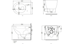 CIELO Enjoy 53 Подвесной унитаз с крепежом, 35x53x26,5h см, Gloss White мини 3 5