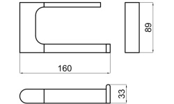 NOKEN FORMA Держатель туалетной бумаги без крышки, хром мини 3 2
