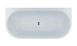 RIHO DESIRE B2W Ванна акриловая пристенная с наполнением, 180х84х60 см, 310 л, белый глянцевый/хром мини 1
